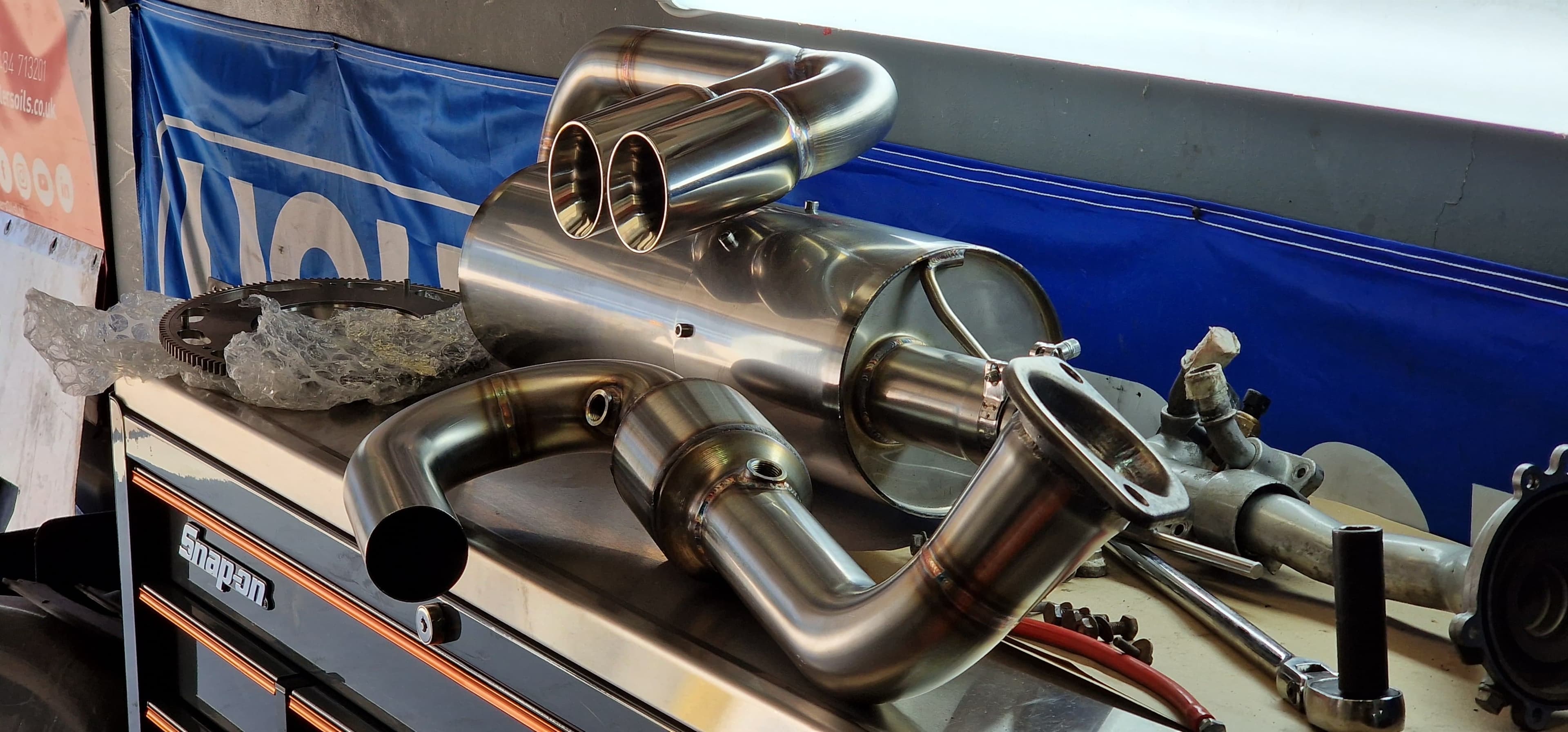 Hand-fabricated stainless steel exhaust component