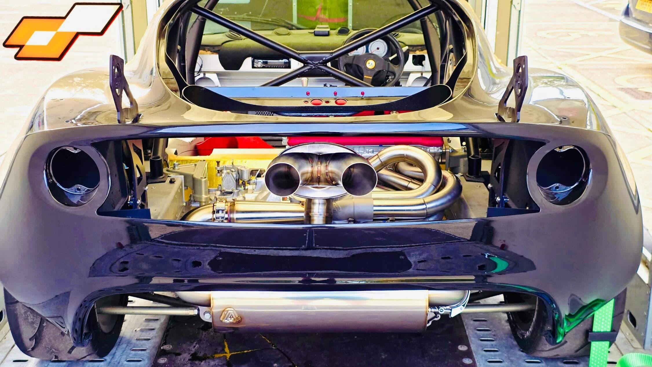 In progress Lotus Elige K-swap build rear view